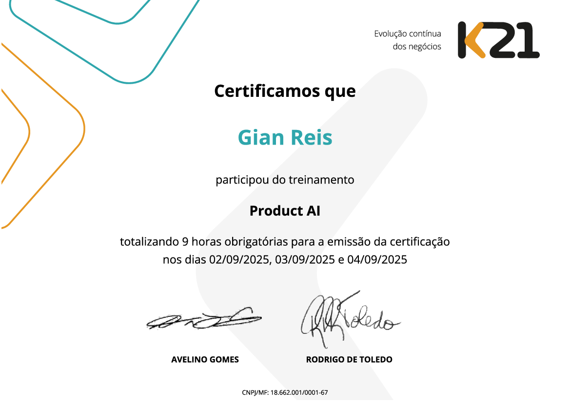 Certificado K21